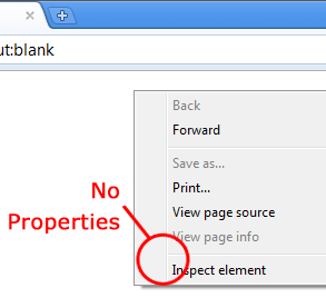 No Properties on Right Click